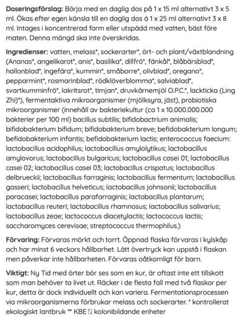 Innehåll OrgoGermanica Ny Tid med örter - del 2