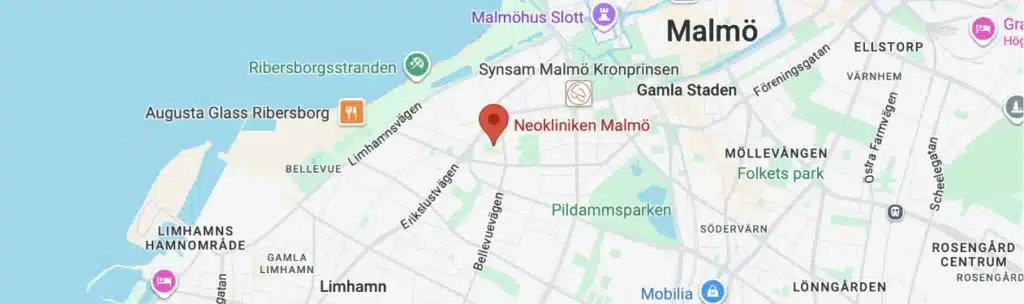 Karta Neokliniken Malmö